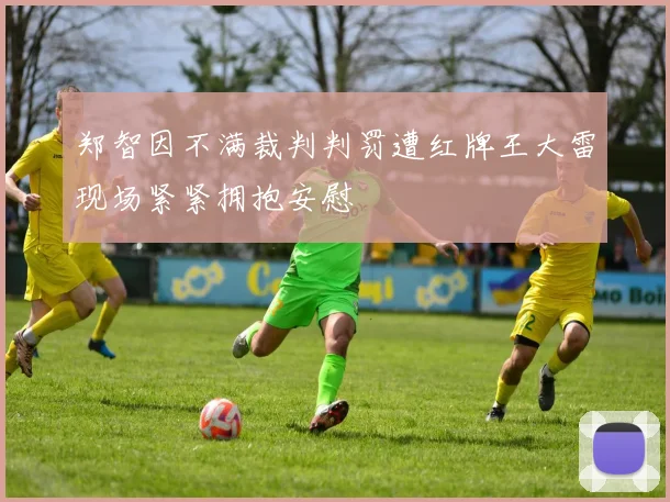 郑智因不满裁判判罚遭红牌王大雷现场紧紧拥抱安慰